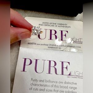 14k rose gold Moissanite ring sizes 7